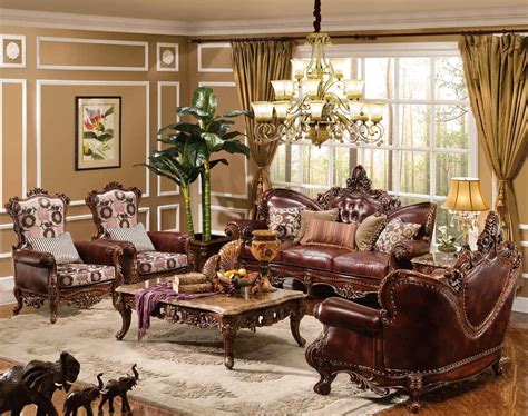 Versace Italian Leather Classic Sofa Set By ESF